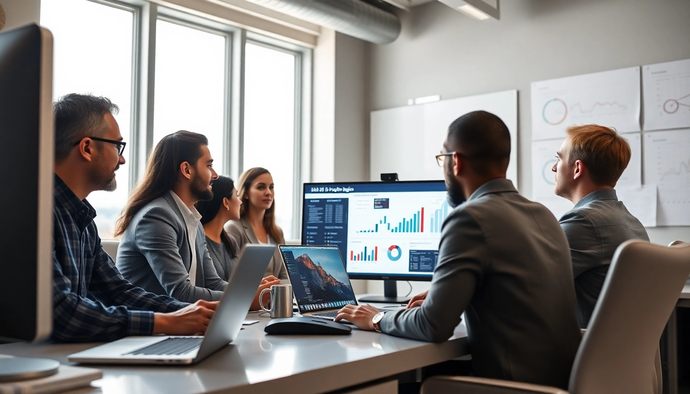 Enhance your SEO Rank with a professional digital marketing team analyzing data.