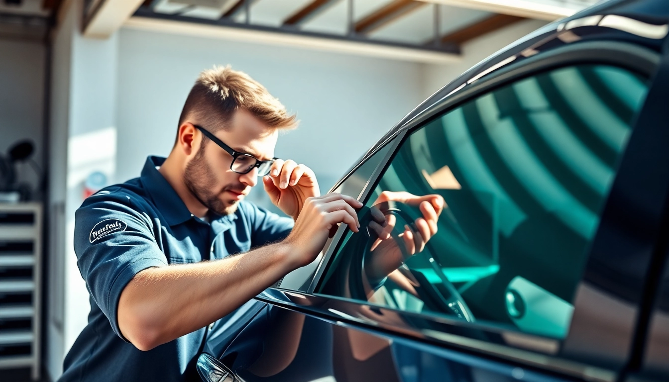 Enhance your car's appeal with expert window tint near me services by a skilled technician.