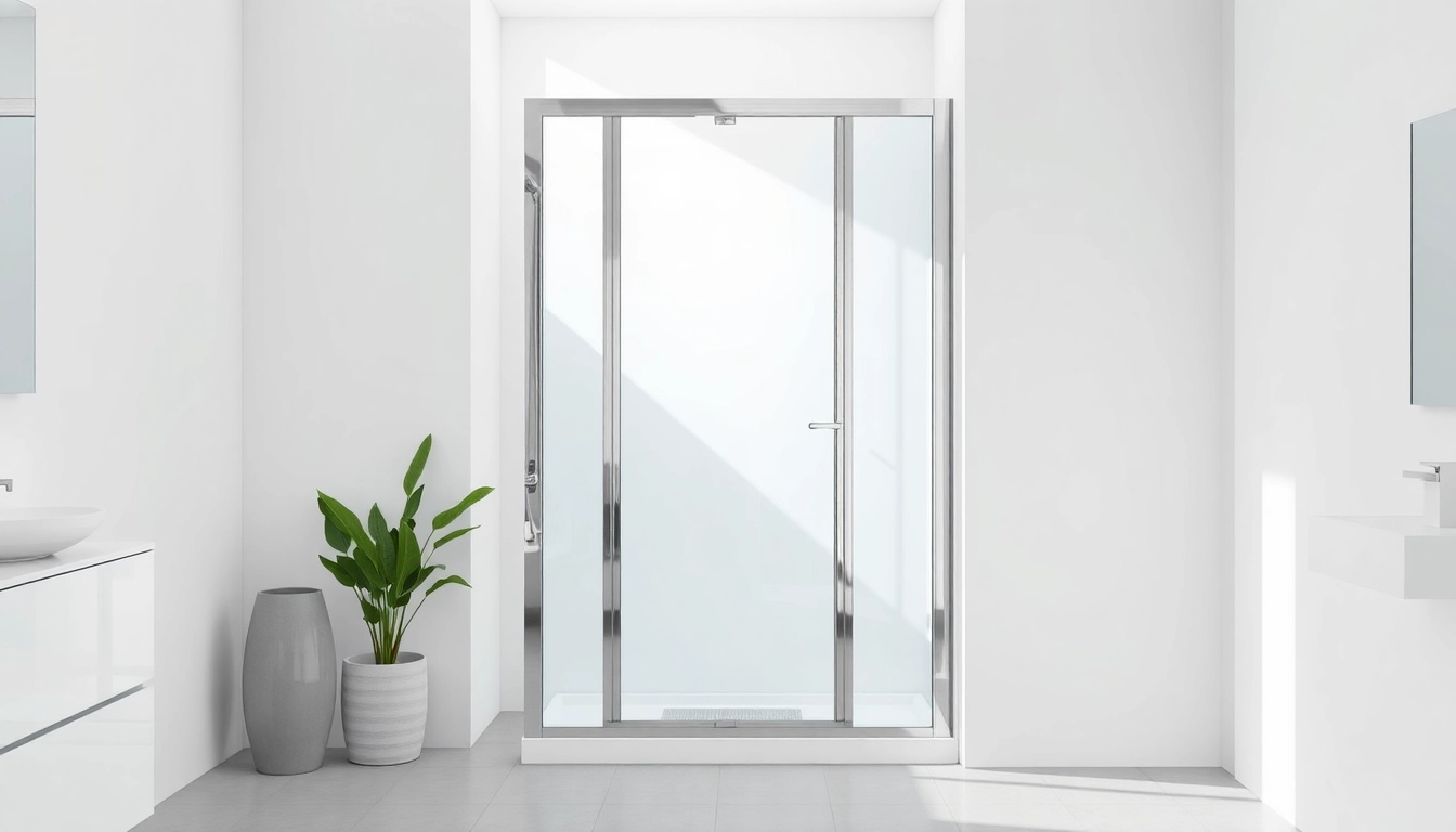 Erleben Sie eine elegante duschkabine 100x100 pendeltür im modernen Badezimmer.