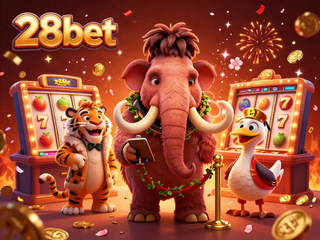 Experience the thrills of 28bet casino with vibrant slot games and dynamic characters in action.